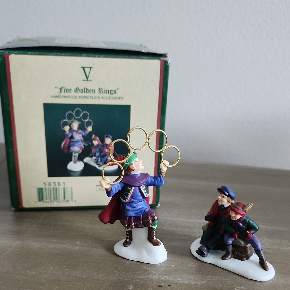 Department 56 "Five Golden Rings" Figurine from The 12 Days of Christmas Series